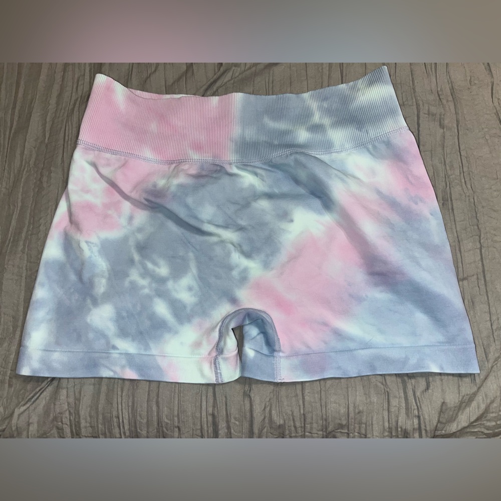 Women’s Tie Dye Athletic Butt Scrunch Stretchy Biker Shorts